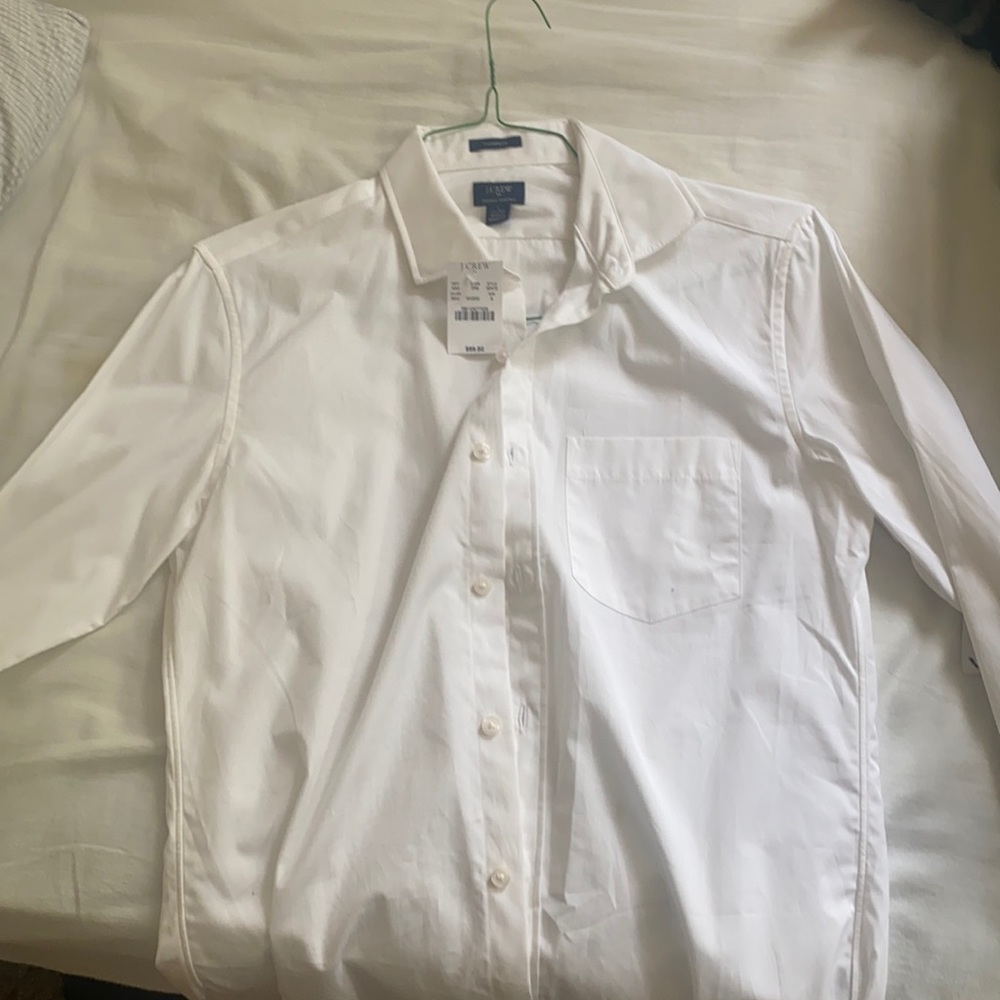 J crew white button down dress shirt